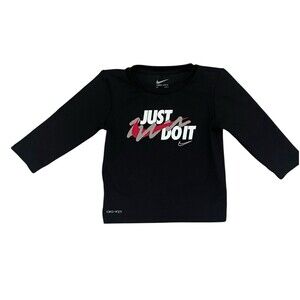 Nike 12M DryFit Top Black Long Sleeve